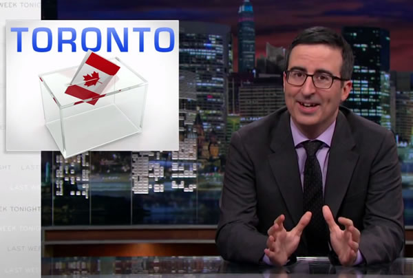 john oliver on toronto's election