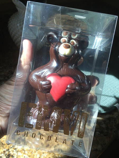 The chocolate bear I bought.