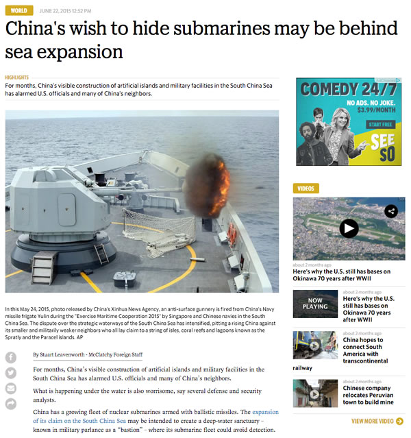 china hiding submarines