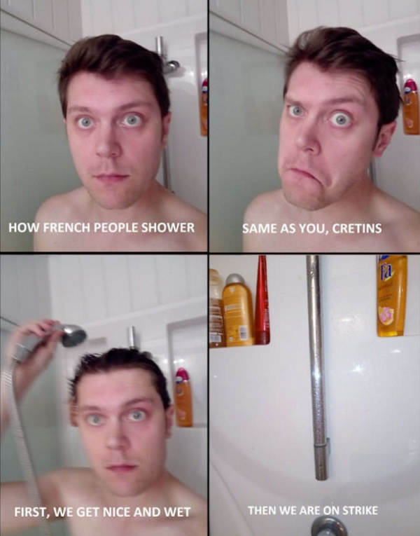 how the french shower