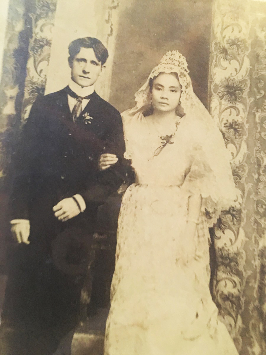 James O’Hara and his wife at their wedding.
