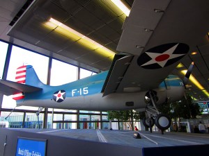 Butch O'Hare's F4F-E fighter plane at O'Hare Airport