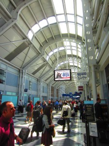 Hallway of Concourse B at O'Hare Airport