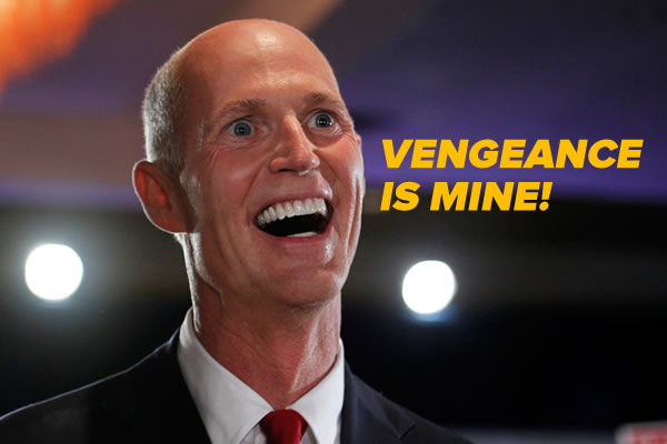 Rick Scott, flashing his biggest, most Skeletor-like smile