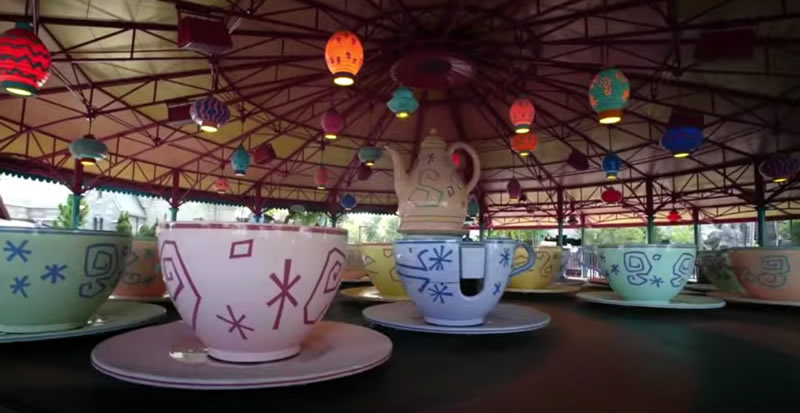 Photo: The cups on the Mad Hatter’s Tea Party ride, all empty.