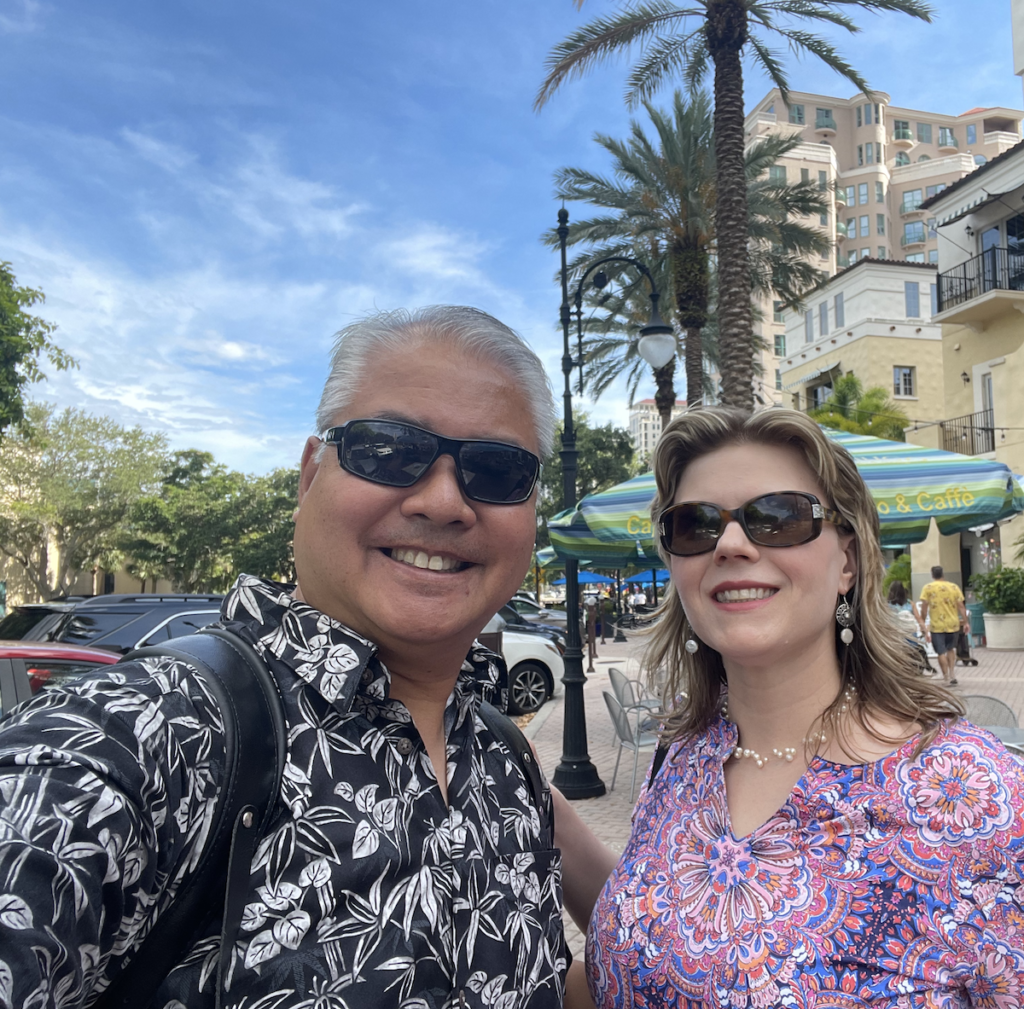 Joey deVilla and Anitra Pavka on Beach Drive, St. Petersburg, Florida, June 2021.