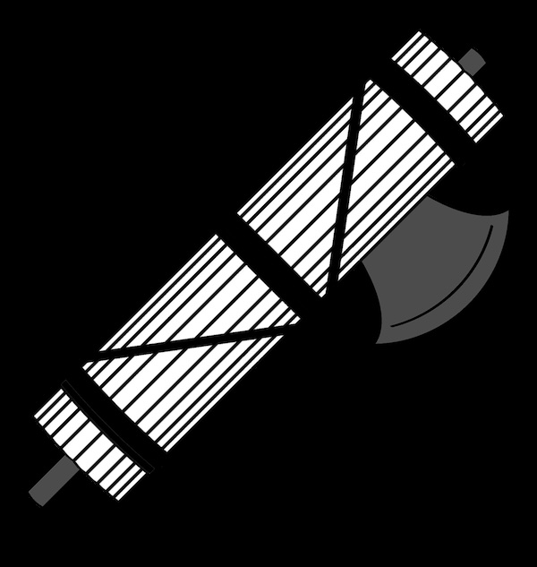 Vector art depicting a fasces.